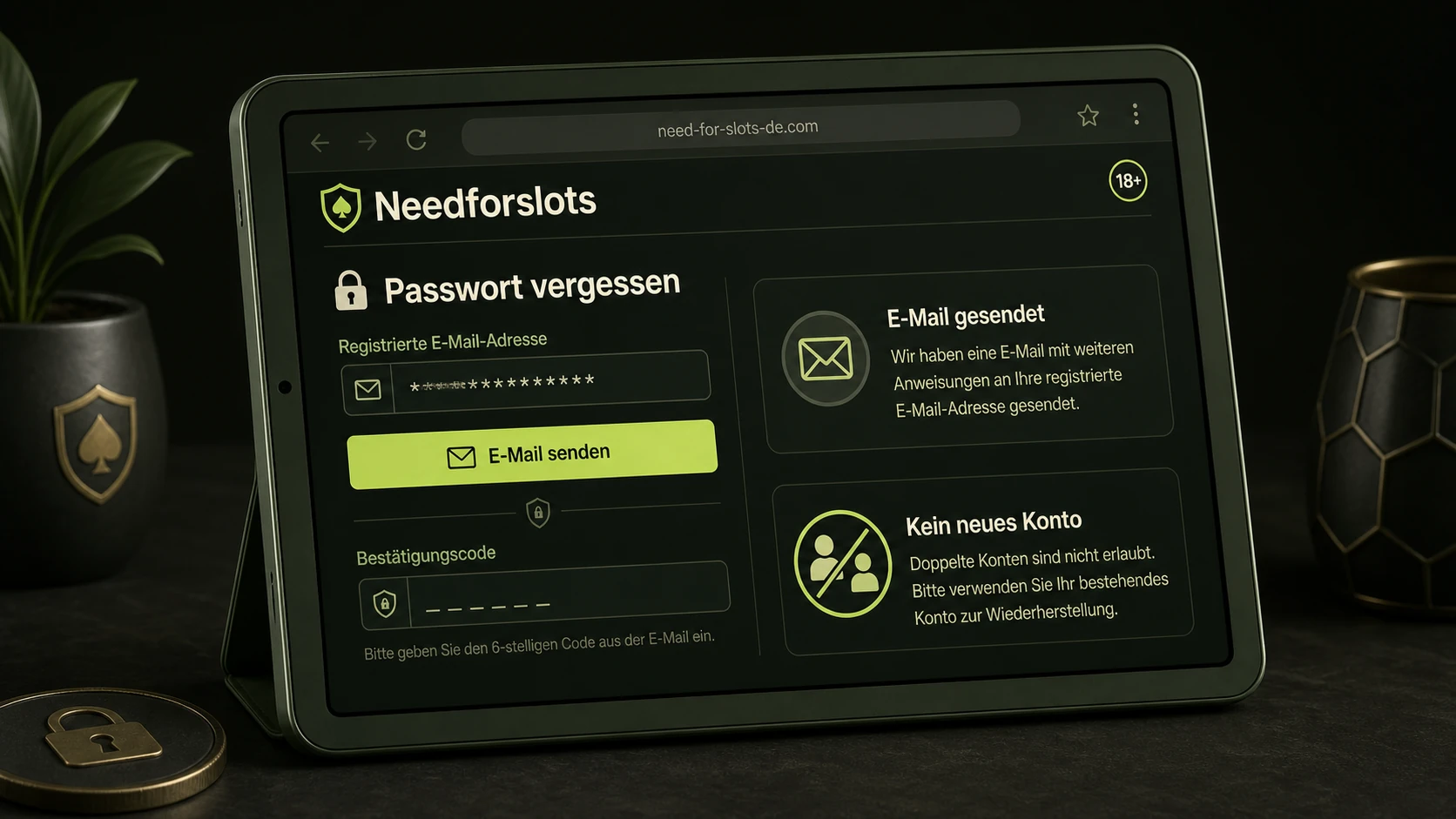 Passwort vergessen und Zugang wiederherstellen