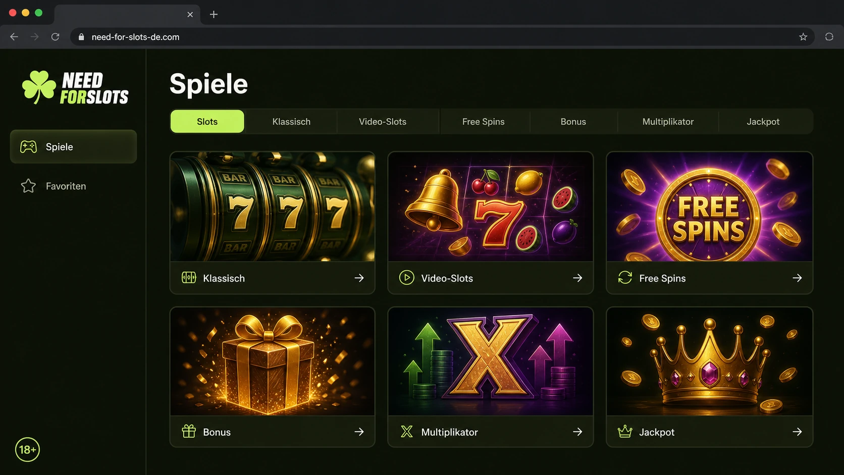 Spiele und Casino-Angebot