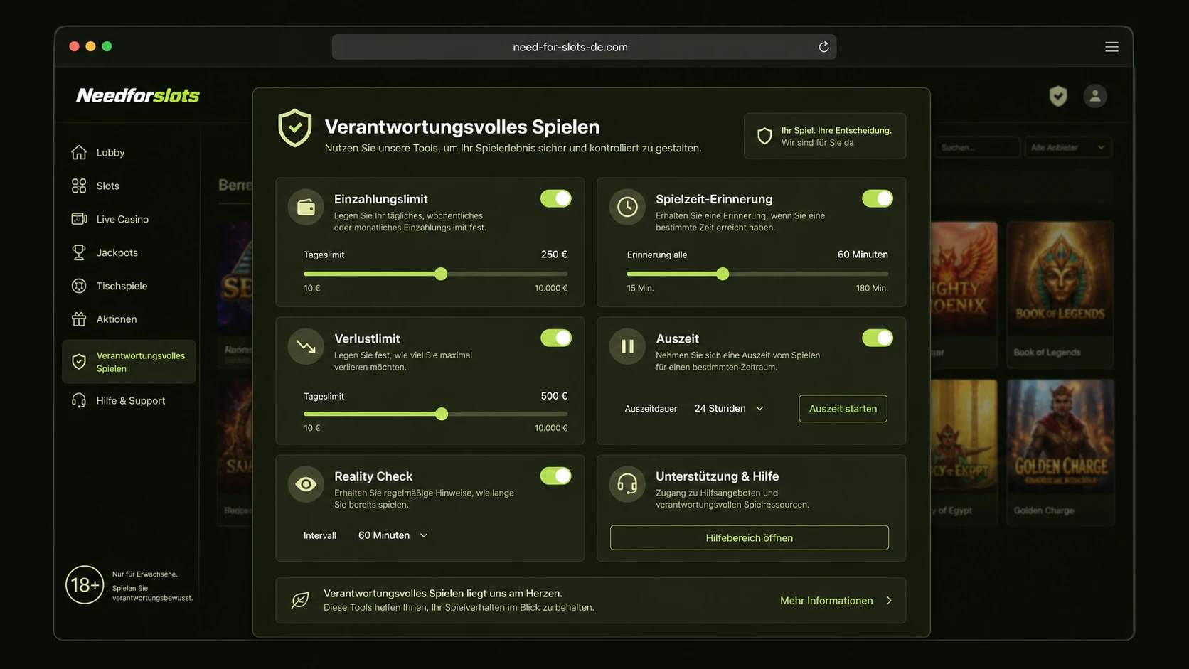 Verantwortungsvolles Spielen